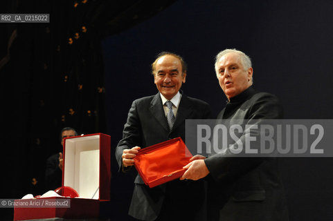 Venice - december, 12th 2009 - The conductor and pianist Daniel Barenboim in concert in the Gran Teaatro La Fenice of Venice and where receives the Prize A life in the Music ©Graziano Arici/Rosebud2