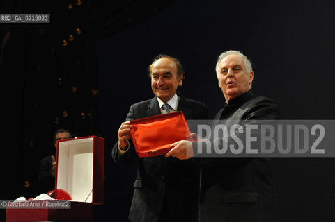 Venice - december, 12th 2009 - The conductor and pianist Daniel Barenboim in concert in the Gran Teaatro La Fenice of Venice and where receives the Prize A life in the Music ©Graziano Arici/Rosebud2