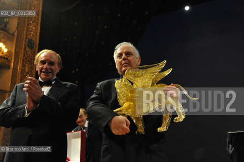 Venice - december, 12th 2009 - The conductor and pianist Daniel Barenboim in concert in the Gran Teaatro La Fenice of Venice and where receives fro Bruno Tosi the Prize A life in the Music ©Graziano Arici/Rosebud2