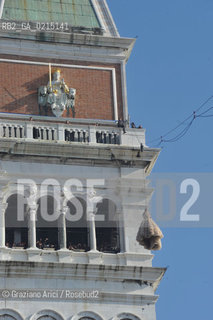 Venice7 februry 2010 - Carnival in St.Marks Square in Venice : Volo dellAngelo  Angel flight by countess Bianca Brandolini dAdda ©Graziano Arici/Rosebud2 carnevale maschera