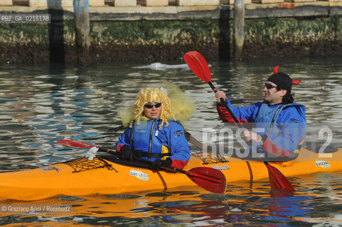 Venice7 februry 2010 - Carnival in St.Marks Square in Venice ©Graziano Arici/Rosebud2 carnevale maschera
