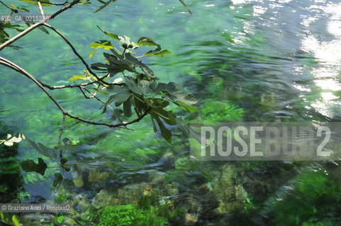 Vaucluse (France - Provence - Provenza) 8/09 - Fontaine de Vaucluse - spring Petrarca Laura ©Graziano Arici/Rosebud2 geo sorgente acqua verde