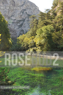 Vaucluse (France - Provence - Provenza) 8/09 - Fontaine de Vaucluse - spring Petrarca Laura ©Graziano Arici/Rosebud2 geo sorgente acqua verde