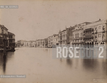 -VENEZIA, CANAL GRANDE, SENZA DATA. STAMPA ALLALBUMINA INCOLLATA SU CARTONCINO, CM 23,9X18,3  ©ARCHIVIO Graziano Arici/Rosebud2  FOTOANTICHE.-VENICE, CANAL GRANDE, UNDATED. ALBUMEN PHOTOGRAPH MOUNTED ON CARDBOARD, CM 23,9X18,3 ©Graziano Arici / rosebud2