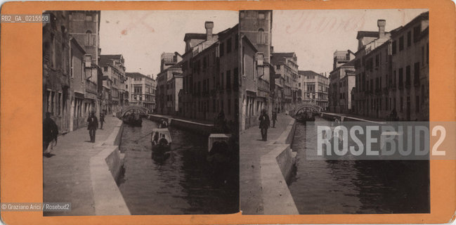 -VENEZIA, RIO MARIN, SENZA DATA. STAMPA ALLALBUMINA INCOLLATA SU CARTONCINO, CM 17,7X8,5 ©ARCHIVIO Graziano Arici/Rosebud2  , FOTOANTICHE.-VENICE, MARIN RIO, UNDATED. ALBUMEN PHOTOGRAPH MOUNTED ON CARDBOARD, CM 17,7X8,5 ©Graziano Arici / rosebud2