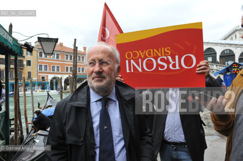 Venice 30/3/10 - Local council elections for the Mayor of Venice : The new elected Mayor Giorgio Orsoni sindaco politica ©Graziano Arici/Rosebud2