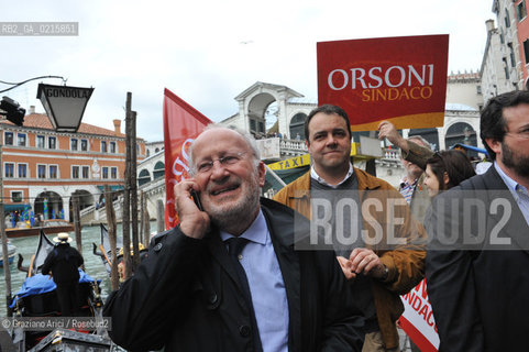 Venice 30/3/10 - Local council elections for the Mayor of Venice : The new elected Mayor Giorgio Orsoni sindaco politica ©Graziano Arici/Rosebud2