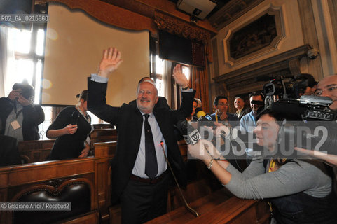 Venice 30/3/10 - Local council elections for the Mayor of Venice : The new elected Mayor Giorgio Orsoni sindaco politica ©Graziano Arici/Rosebud2