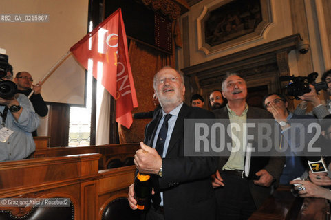 Venice 30/3/10 - Local council elections for the Mayor of Venice : The new elected Mayor Giorgio Orsoni sindaco politica ©Graziano Arici/Rosebud2