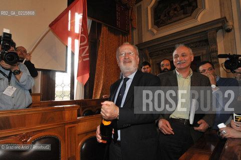 Venice 30/3/10 - Local council elections for the Mayor of Venice : The new elected Mayor Giorgio Orsoni sindaco politica ©Graziano Arici/Rosebud2