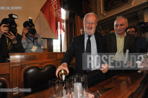 Venice 30/3/10 - Local council elections for the Mayor of Venice : The new elected Mayor Giorgio Orsoni sindaco politica ©Graziano Arici/Rosebud2