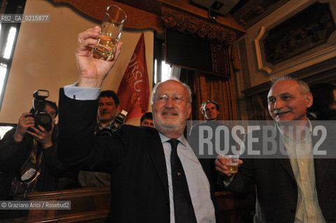 Venice 30/3/10 - Local council elections for the Mayor of Venice : The new elected Mayor Giorgio Orsoni sindaco politica ©Graziano Arici/Rosebud2
