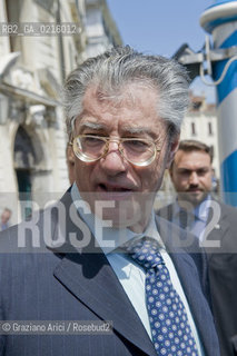 Venice 17/5/10 - The minister for the Reform Umberto Bossi, visiting Venice  politica Lega  ©Graziano Arici/Rosebud2