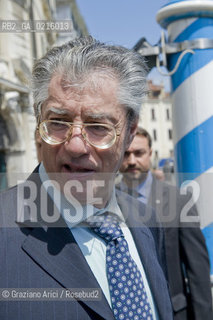 Venice 17/5/10 - The minister for the Reform Umberto Bossi, visiting Venice  politica Lega  ©Graziano Arici/Rosebud2