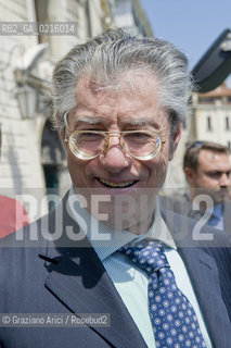 Venice 17/5/10 - The minister for the Reform Umberto Bossi, visiting Venice  politica Lega  ©Graziano Arici/Rosebud2