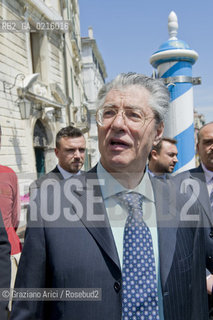 Venice 17/5/10 - The minister for the Reform Umberto Bossi, visiting Venice  politica Lega  ©Graziano Arici/Rosebud2