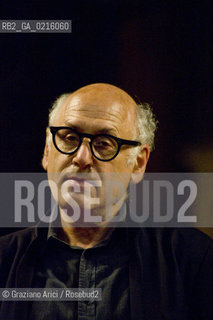 Venice 13/5/10 - The composer and pianist Michael Nyman in concert in Frari Church in Venice, in front of the well-known Tizianòs painting Assunta musica pianista ©Graziano Arici/Rosebud2