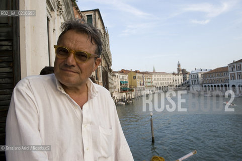 Venice 29/6/10 - The photographer and art director Oliviero Toscani at the Grand Canal fotografo ©Graziano Arici/Rosebud2