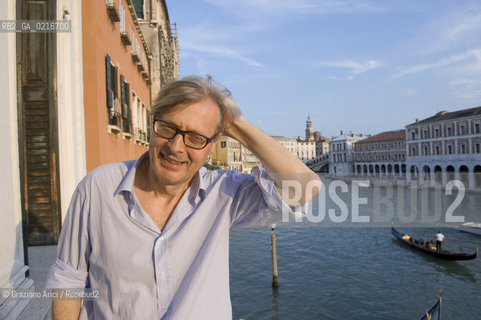Venice 29/6/10 - The new Curator of the Venetian Museums Vittorio Sgarbi at the Grand Canal ©Graziano Arici/Rosebud2
