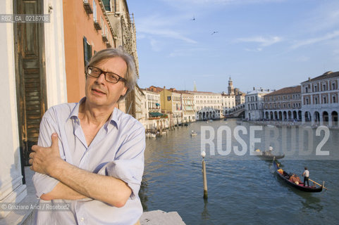 Venice 29/6/10 - The new Curator of the Venetian Museums Vittorio Sgarbi at the Grand Canal ©Graziano Arici/Rosebud2