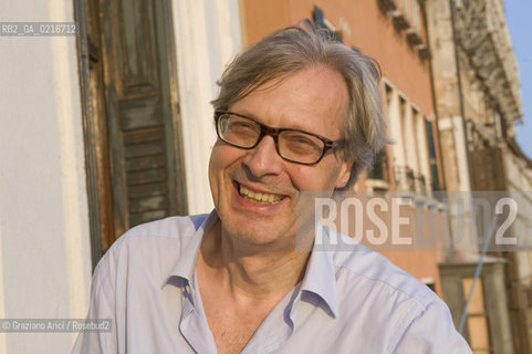 Venice 29/6/10 - The new Curator of the Venetian Museums Vittorio Sgarbi at the Grand Canal ©Graziano Arici/Rosebud2