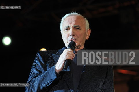 Venice 16/7/10 - The singer and composer Charles Aznavour in Concert in S.Mark Square musica cantante©Graziano Arici/Rosebud2