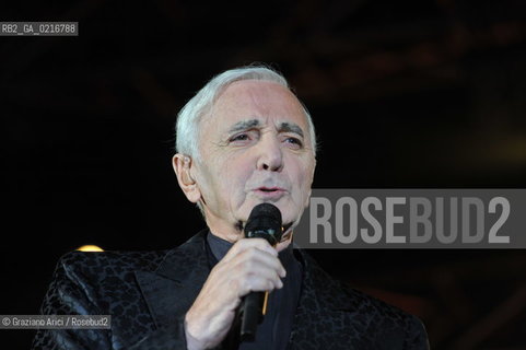 Venice 16/7/10 - The singer and composer Charles Aznavour in Concert in S.Mark Square musica cantante©Graziano Arici/Rosebud2