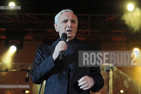 Venice 16/7/10 - The singer and composer Charles Aznavour in Concert in S.Mark Square musica cantante©Graziano Arici/Rosebud2