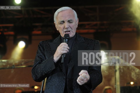 Venice 16/7/10 - The singer and composer Charles Aznavour in Concert in S.Mark Square musica cantante©Graziano Arici/Rosebud2
