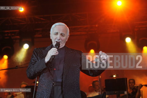 Venice 16/7/10 - The singer and composer Charles Aznavour in Concert in S.Mark Square musica cantante©Graziano Arici/Rosebud2