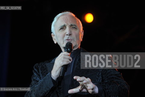 Venice 16/7/10 - The singer and composer Charles Aznavour in Concert in S.Mark Square musica cantante©Graziano Arici/Rosebud2