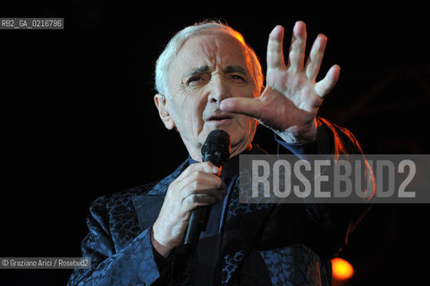 Venice 16/7/10 - The singer and composer Charles Aznavour in Concert in S.Mark Square musica cantante©Graziano Arici/Rosebud2