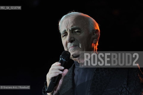 Venice 16/7/10 - The singer and composer Charles Aznavour in Concert in S.Mark Square musica cantante©Graziano Arici/Rosebud2