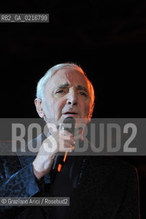 Venice 16/7/10 - The singer and composer Charles Aznavour in Concert in S.Mark Square musica cantante©Graziano Arici/Rosebud2