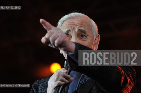 Venice 16/7/10 - The singer and composer Charles Aznavour in Concert in S.Mark Square musica cantante©Graziano Arici/Rosebud2