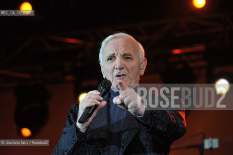 Venice 16/7/10 - The singer and composer Charles Aznavour in Concert in S.Mark Square musica cantante©Graziano Arici/Rosebud2