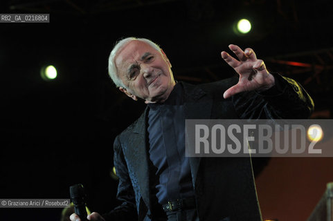 Venice 16/7/10 - The singer and composer Charles Aznavour in Concert in S.Mark Square musica cantante©Graziano Arici/Rosebud2