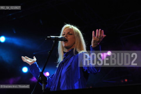 Venice 16/7/10 - The singer and composer Charles Aznavour : the singer Patti Pravo in Concert in S.Mark Square musica cantante ©Graziano Arici/Rosebud2