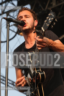 04/07/10 Mestre Parco S.Giuliano (Venice) - Heineken Jammin Festival : The rock band Editors : Tom Smith musica rock ©Graziano Arici/Rosebud2