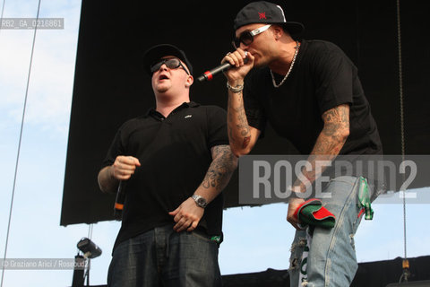 04/07/10 Mestre Parco S.Giuliano (Venice) - Heineken Jammin Festival : the rock band Gue Pequeno & Jake La Furia musica rock ©Graziano Arici/Rosebud2