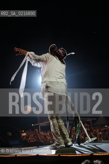 03/07/10 Mestre Parco S.Giuliano (Venice) - Heineken Jammin Festival : The rock group The Aerosmith : Steven Tyler musica rock ©Graziano Arici/Rosebud2
