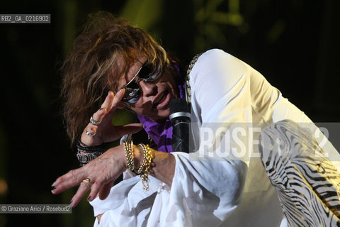 03/07/10 Mestre Parco S.Giuliano (Venice) - Heineken Jammin Festival : The rock group The Aerosmith : Steven Tyler musica rock ©Graziano Arici/Rosebud2