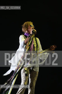 03/07/10 Mestre Parco S.Giuliano (Venice) - Heineken Jammin Festival : The rock group The Aerosmith : Steven Tyler musica rock ©Graziano Arici/Rosebud2