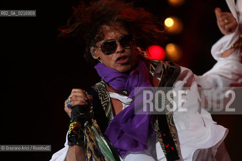 03/07/10 Mestre Parco S.Giuliano (Venice) - Heineken Jammin Festival : The rock group The Aerosmith : Steven Tyler musica rock ©Graziano Arici/Rosebud2