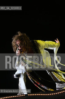 03/07/10 Mestre Parco S.Giuliano (Venice) - Heineken Jammin Festival : The rock group The Aerosmith : Steven Tyler musica rock ©Graziano Arici/Rosebud2