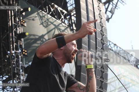 03/07/10 Mestre Parco S.Giuliano (Venice) - Heineken Jammin Festival : the rock band Rise Against : Tim McLLrath musica rock ©Graziano Arici/Rosebud2