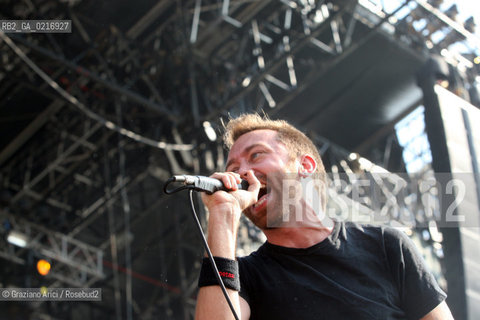 03/07/10 Mestre Parco S.Giuliano (Venice) - Heineken Jammin Festival : the rock band Rise Against : Tim McLLrath musica rock ©Graziano Arici/Rosebud2