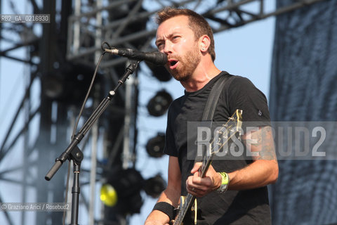 03/07/10 Mestre Parco S.Giuliano (Venice) - Heineken Jammin Festival : the rock band Rise Against : Tim McLLrath musica rock ©Graziano Arici/Rosebud2