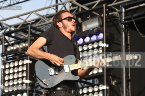 04/07/10 Mestre Parco S.Giuliano (Venice) - Heineken Jammin Festival : The rock band Editors : Tom Smith musica rock ©Graziano Arici/Rosebud2