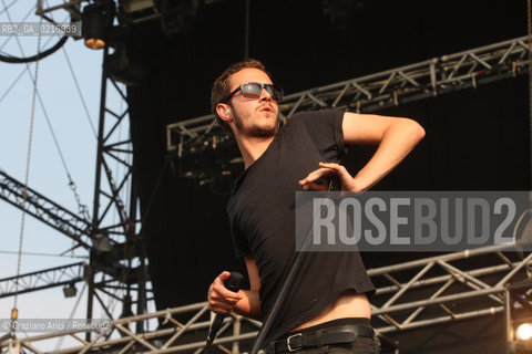 04/07/10 Mestre Parco S.Giuliano (Venice) - Heineken Jammin Festival : The rock band Editors : Tom Smith musica rock ©Graziano Arici/Rosebud2
